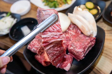 Korean beef Raw short ribs