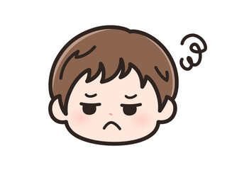 嫌だの男の子の顔