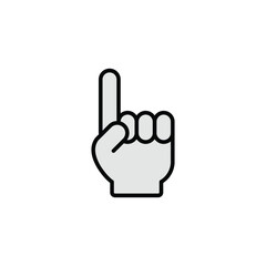 Finger  icon design with white background stock illustration