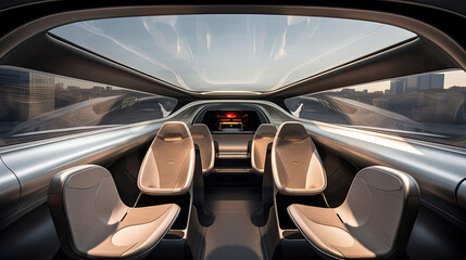 Futuristic Capsule Interior Ultra-High-Speed Travel