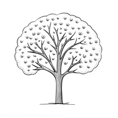 Black and White Tree Illustration
