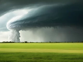 Fotobehang Tornado storm in the ground © Zeeshan