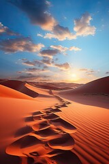 Fototapeta premium Desert with dry soil