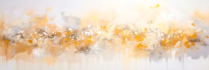 Foto op Plexiglas Goldener Hintergrund mit bokeh. Generiert mit KI © shokokoart