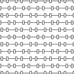Black and white geometric seamless pattern. Vector wallpaper design in line texture