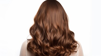 A hairstyle that is beautiful and isolated on a white background.
