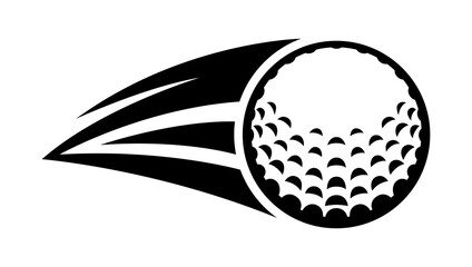 Golf ball illustration. Sport club item or symbol.