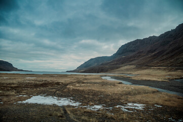 lake and mountains