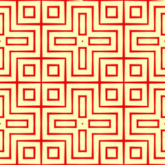 Geometric ornate. Checks, bars seamless pattern. Checkered ornament. Squares, rectangles illustration. Tiles wallpaper. Ethnic motif. Mosaics background. Digital paper. Embroidery textile print