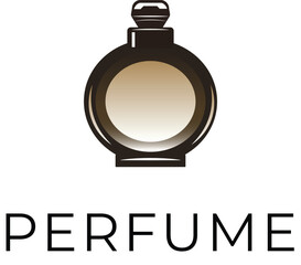 simple perfume logo design,  luxury perfume logo, elegant perfume glass bottle logo template