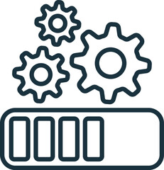 Progress outline icon. Monochrome simple sign from productivity collection. Progress icon for logo, templates, web design and infographics.