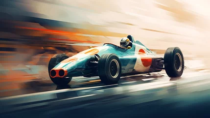 Poster Racing car at high speed © Alin