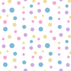 Simple Pastel cute polka dot seamless pattern
