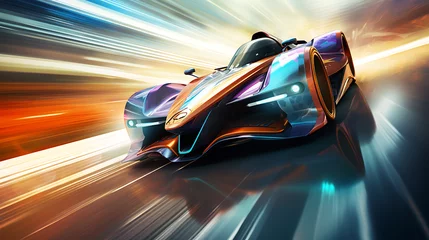 Foto auf Acrylglas Racing car at high speed © Alin