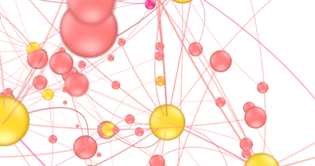 Abstract 3d render, network concept, background