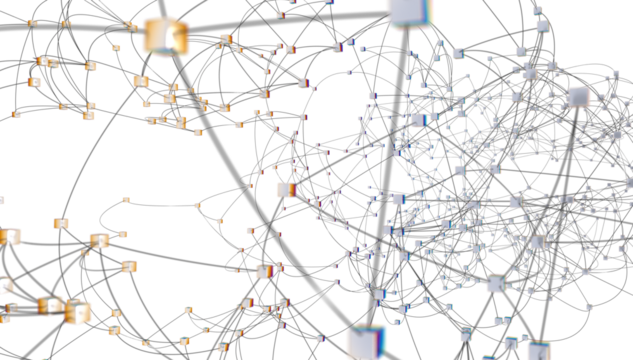 Abstract 3d render, network concept, background