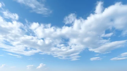 Keuken spatwand met foto blue sky with white clouds. Beauty of cloudy in sunny sky © kilimanjaro 