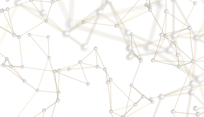 Neural network 3D illustration. Big data and cybersecurity