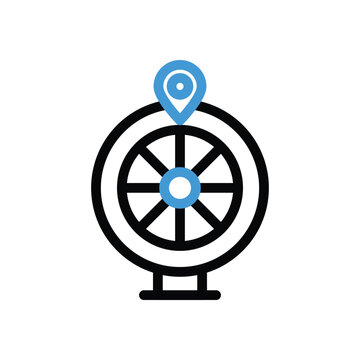 Roulette icon vector stock illustration