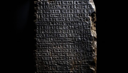 Akkadian cuneiform. assyrian and sumerian writing. Old script alphabet. mesopotamia. clay or stone - obrazy, fototapety, plakaty