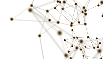 Neural network 3D illustration. Big data and cybersecurity