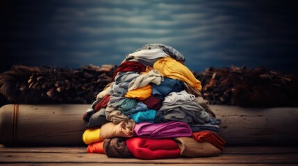 Un tas de v&ecirc;tements montrant le gaspillage mondial