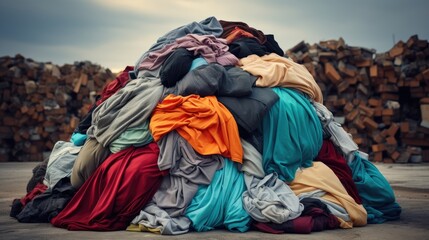 Un tas de v&ecirc;tements montrant le gaspillage mondial