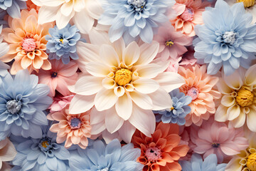 Spring flowers background,ai generated