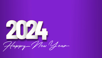 Happy New Year 2024. Beautiful holiday web banner | slider | Banner | Poster US new year banner