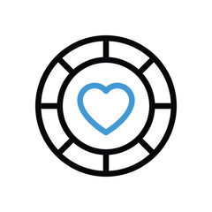 Casino Chip icon vector stock illustration