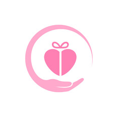 pink apple with heart