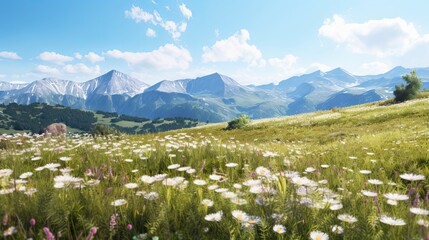 A meadow that is located in the highlands of the pyrenees.