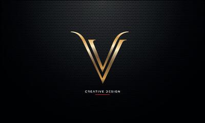 VV or V Alphabet letters logo monogram