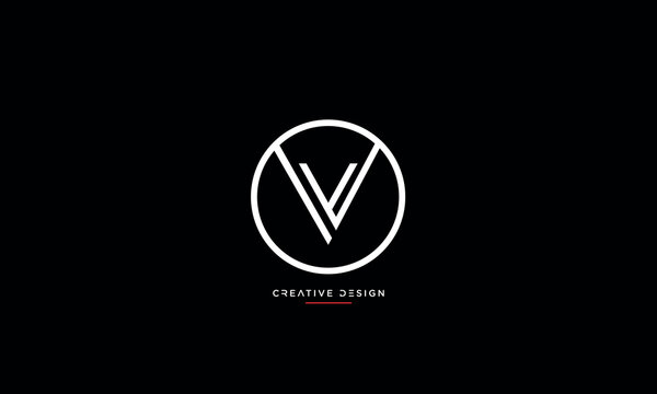 VV or V Alphabet letters logo monogram