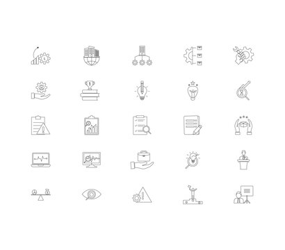 Business Icon Pack , Management Icons , Modern Icon Pack , Line Office Icons, Startup, New Business Icons.