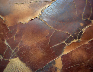 Texture of aged brown leather