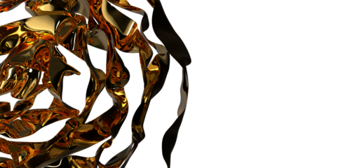 Abstract elegant template black and gold line overlapping dimension on dark background luxury