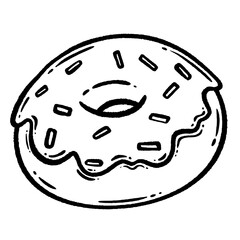 svg outline donut retro pop pcsk studio stock element