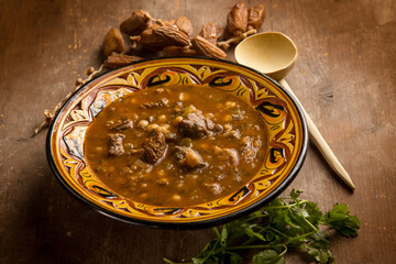 harira soup traditional moroccan recipe - obrazy, fototapety, plakaty