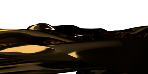 Luminous Fabric: Abstract 3D Gold Cloth Illustration for Radiant Visuals