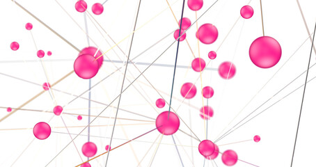 Abstract digital connection dots and lines. Technology background. Network connection structure....
