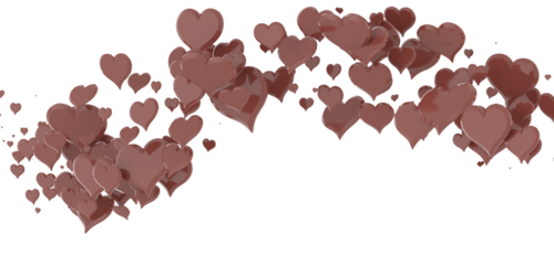 Ilustration of red realistics hearts whit 3D effect. rain of hearts
