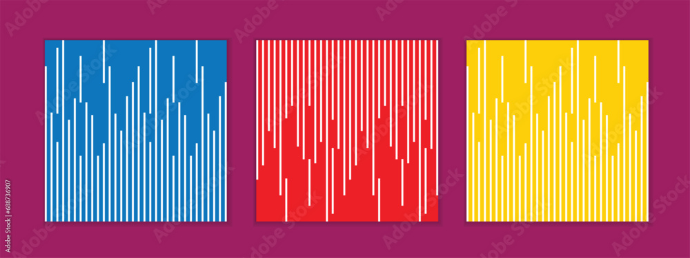 Poster abstract seamless geometric set of vertical line pattern perfect for banner poster.