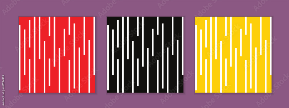 Poster abstract seamless geometric set of vertical line pattern art perfect for banner poster.