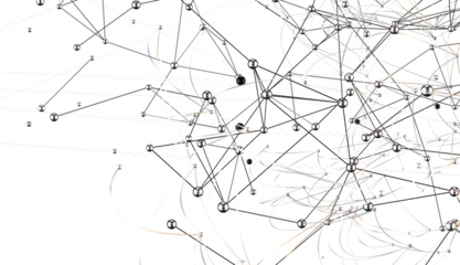 Concept of AI technology, Motion of digital data flow.