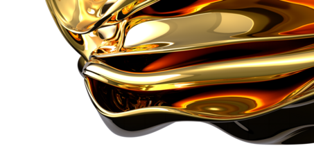 Luminous Fabric: Abstract 3D Gold Cloth Illustration for Radiant Visuals