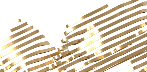 Intricate Luster: Abstract 3D Gold Cloth Illustration with Delicate Details