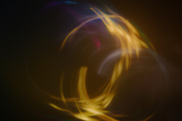 Blurred Light painting one exposure in camera with textured glass. Spectral gradient on a dark background. Multicolored abstract colorful line. Unusual light effect.