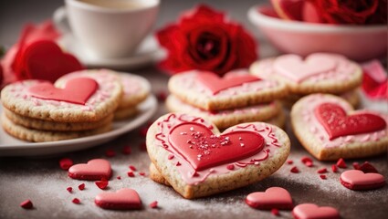 heart shaped cookies for valentine's day