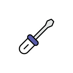 Skrew Driver icon design with white background stock illustration